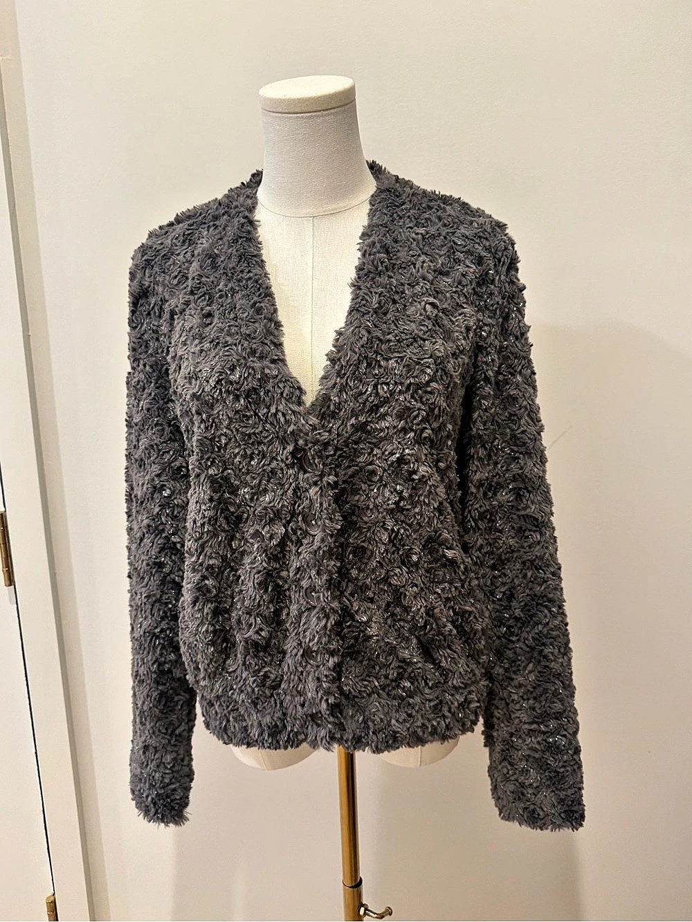 Trouvé Teddy Jacket in Gray Size Small Like New